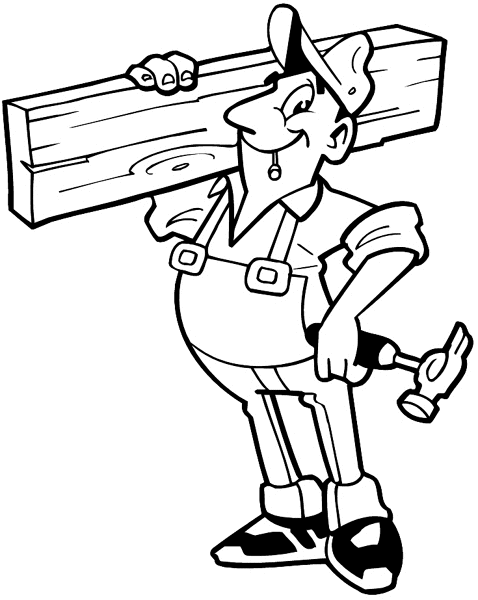 Carpenter Tools Colouring Pages Sketch Coloring Page